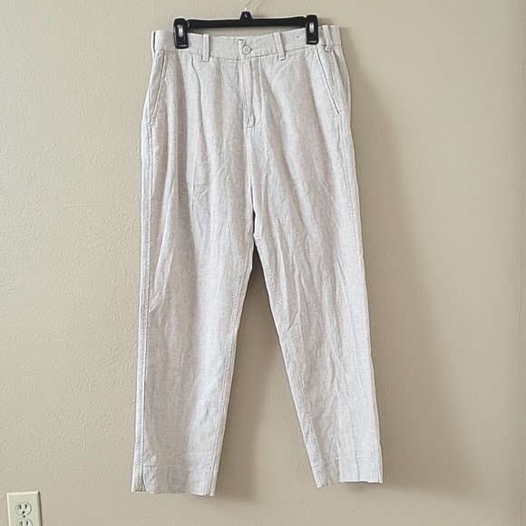 Abercrombie & Fitch Mens Linen Blend Athletic Loose Linen Blend Pull On Pants - Picture 1 of 9